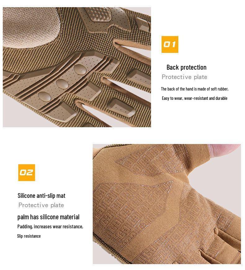 Men's Fingerless Tactical Gloves - Non-Slip Microfiber Leather for Outdoor Sports, Climbing, Training, and Cycling Protection.