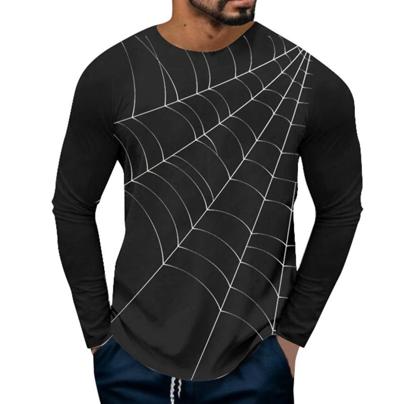 Halloween 3D Digital Printed Men's Casual Base Shirt PLUS SIZE T-Shirts (men’s)