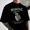 Classic Moto Live To Ride T-shirt Moto Male Brand Tee Men Summer T Shirts Casual High Quelity O