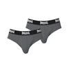Lonsdale Men's Gray Briefs 2 Pack, Size L