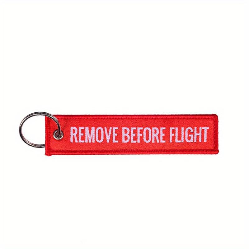 Remove Before Flight Keychain Embroidery Keyring Aviation Gifts Key Fob Car Key Ring, Back To School Supplies,Mother's Day Gift