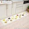 OKA Kuroneko Kitchen 45cm x 180cm in 4548622624243 Mat, Approx. (Made Japan), Brown,