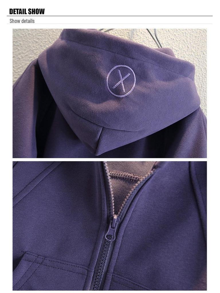 Boys' Spring & Autumn 2025 Hooded Jacket - Stylish, Rebellious Korean Streetwear for Little Boys