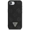 Guess Grained Hot Stamp Peony Triangle Logo MagSafe Case for iPhone 16e / 17e black