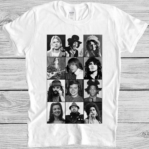 Celebrities That Died Age 27 Rock Stars Famous Music Rock Gift Tee T Shirt M928