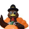 122 cm Versatile Photo Props Home Decor Easy to Use Inflatable Turkey Decoration for Thanksgiving Halloween Holiday Autumn