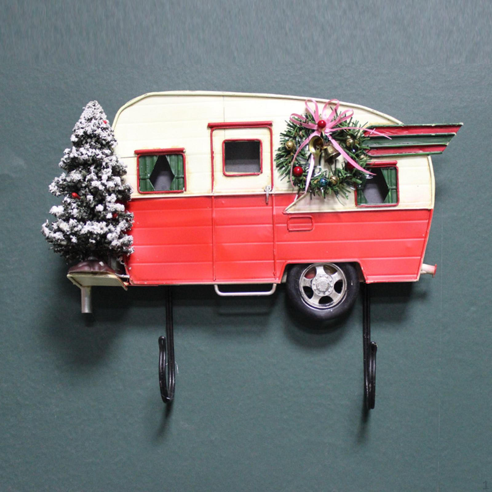 

Cute Stocking Holders for Mantel, Red Truck Holder with Hooks, Stockings Hangers Christmas