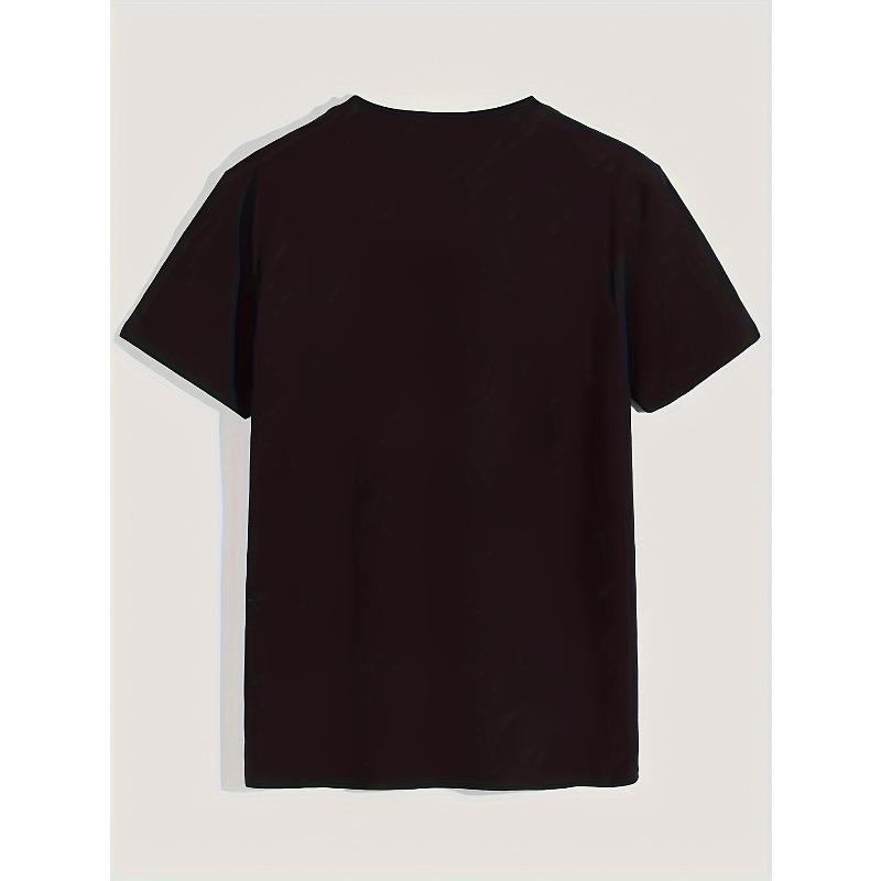 European Size Men's Fashion Trend Casual Surfboard Print Crew Neck Short Sleeve Cotton T-Shirt, Summer New Sports Top
