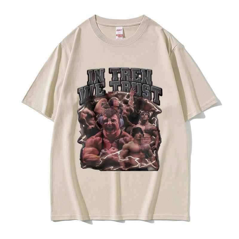 Tren Twins Steroidy Pump Cover Nadměrné tričko pro muže Ženy Kulturisté Gym Tričko Pánská móda Gotická trička Street Wear