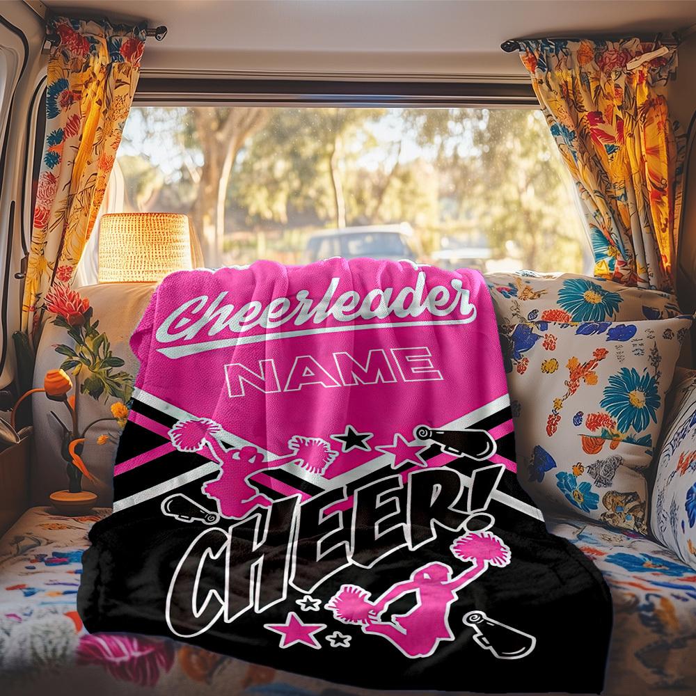 Cheerleader Customize Your Name Rv Blanket Cozy Soft Lightweight All Season Multi Purpose Blanket For Travel Camping Picnics Sofas Rvs Beds Living