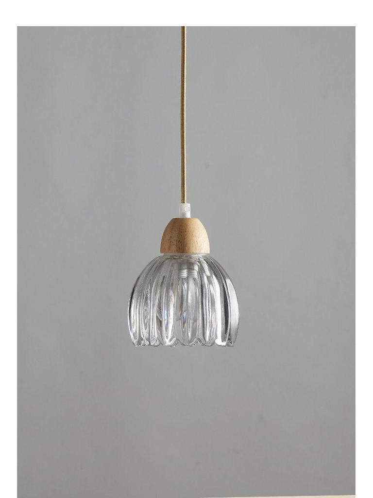 Nordic Glass Ceiling Pendant Lamp - Flower Bud Design for Cafes and Bars