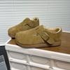 Women's new autumn and winter velvet warm cotton shoes, leather flat-bottomed casual buckle bag head women's shoes