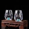 6pcs 15ml Luxury Crystal Glass Whisky Sake Shochu Bar Liqueur Gold Foil Glass Drinkware Set Hard Liquor Wine Glass Tea Cup Gifts