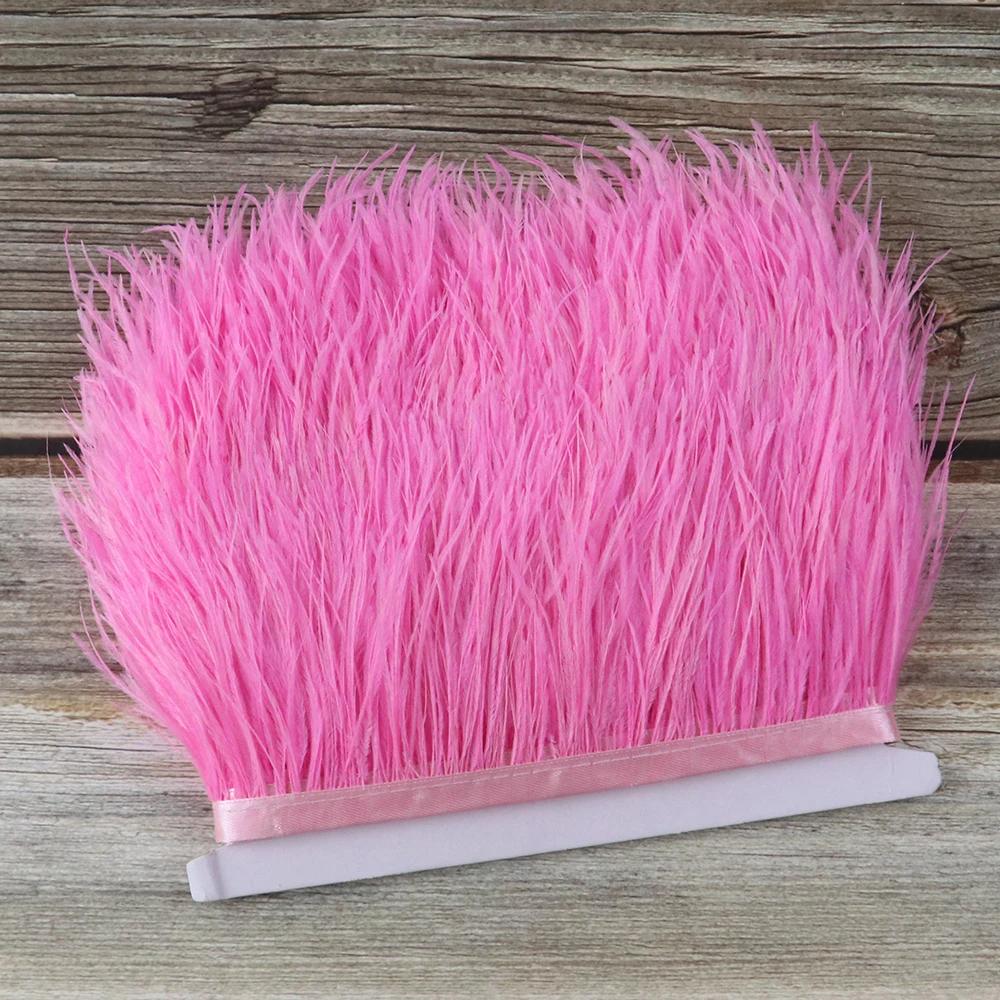 Feather10Meters 8-10cm Natural Ostrich Feather Trims for Needlework and Handicraft Plume Ribbon Fringe Skirt Decoration