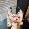 Shoulder Crossbody Fashion Bag With Cherry Print And Chain Design Daily For
