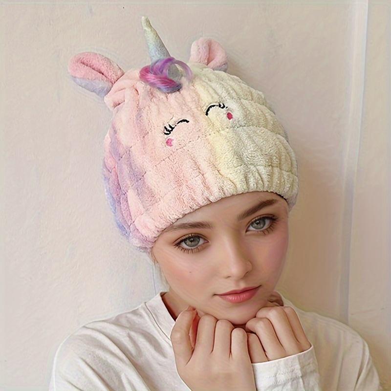 New Cute Hair Drying Cap • Head Wrap Towel for Women • No-Blow Dry Towel • Super Absorbent and Quick-Drying