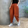 Summer Fashion Harem Pants: Slimming, Loose Fit, Breathable, Cropped Mom's Pants with Small Leg Opening.