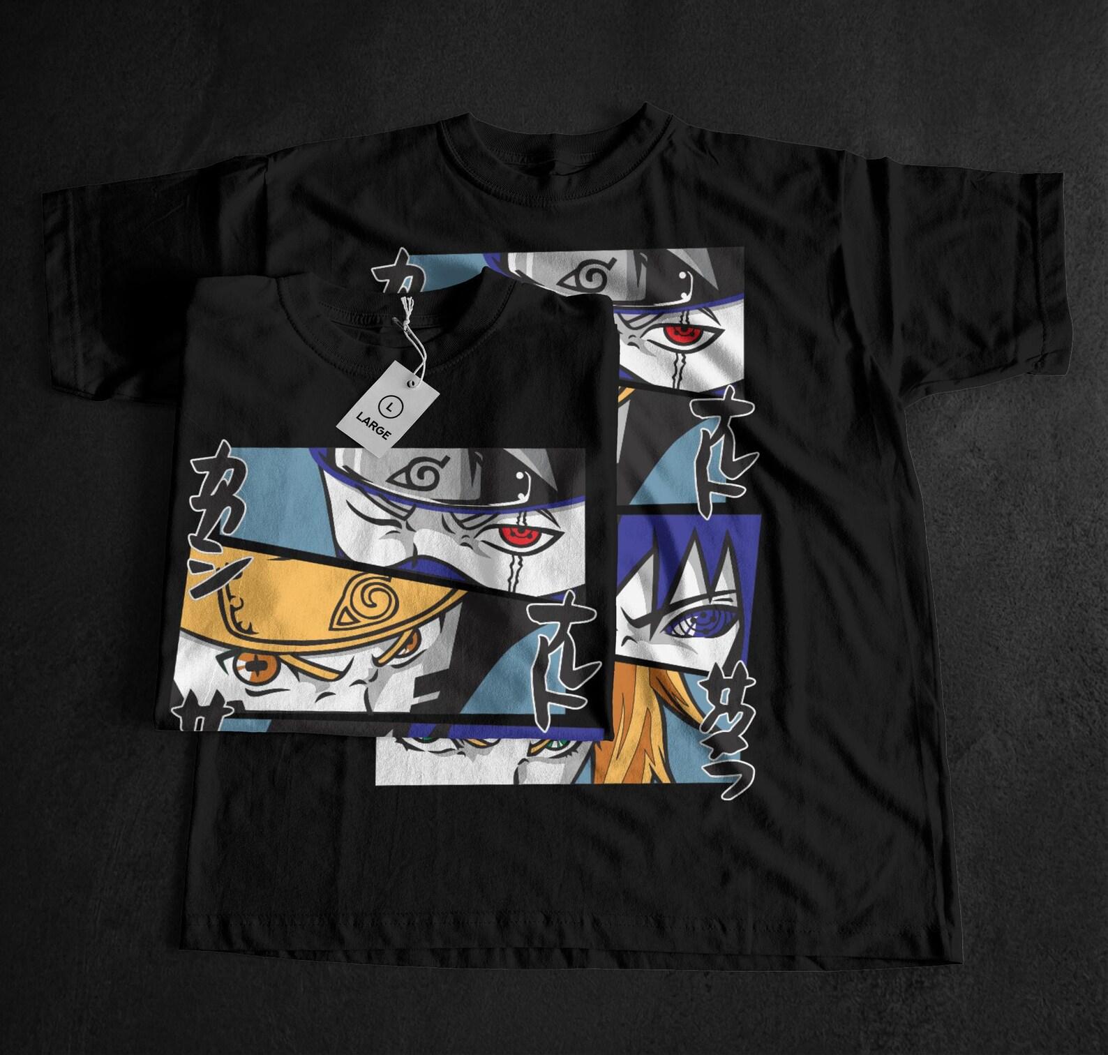 Retro Ninja Top, Unisex Japanese Manga T Shirt, Shonen Gift, 90s Anime Clothing 140