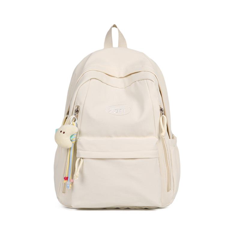 Schoolbag Backpack Female Solid Color Small Fresh Cute Casual Student Backpack Lightweight Versatile Simple Travel Backpack