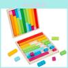 Math Learning Fraction Bars For Kids With Colorful Wooden Design