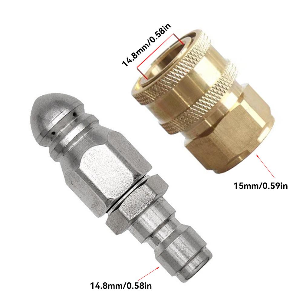 

2 шт. Комплект адаптерів для мийки високого тиску 3/8 дюйма або 1/4 дюйма: 14 мм, 12 мм, 11,8 мм, жіночий/чоловічий, поворотний/швидкоз єднувальний, насадки 03#