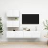 TV Stand - Maison Exclusive - Matte White - Engineered Wood - Wall Mounted