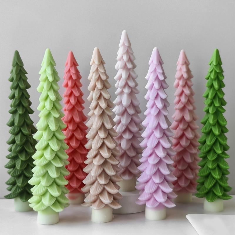 Christmas Tree Silicone Molds Candle Molds Tree Shape Candle Making Molds Soap Molds Silicone Ornament Molds for Candle
