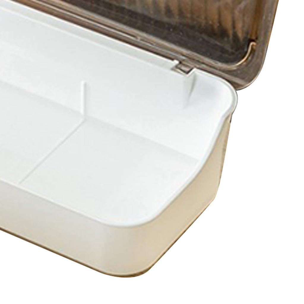 Chopsticks Drain Storage Box Plastic Kitchen Utensil Storage Container Cutlery Tray with Lid for