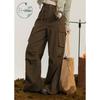 ZIHAN Women's High-Waist Wide-Leg Cargo Parachute Pants