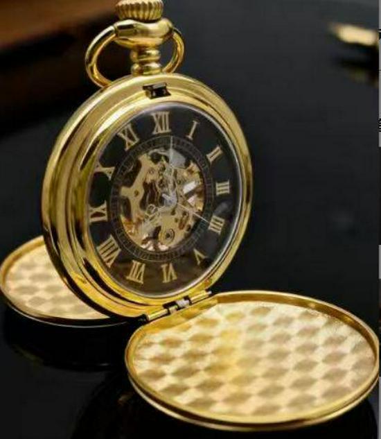 Vintage Double-Lid Polished White Metal Mechanical Pocket Watch - Glossy Student Gift & Commemorative