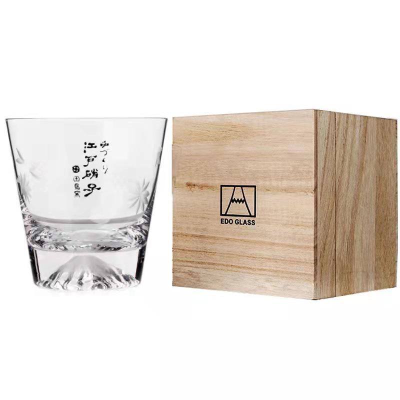 Japanischer Mount Fuji Glasbecher: Kreativer Becher mit Schneekappe für Tee, Milch, Whiskey oder Bier