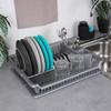 Gray dish drying rack 46x37x8.5 cm