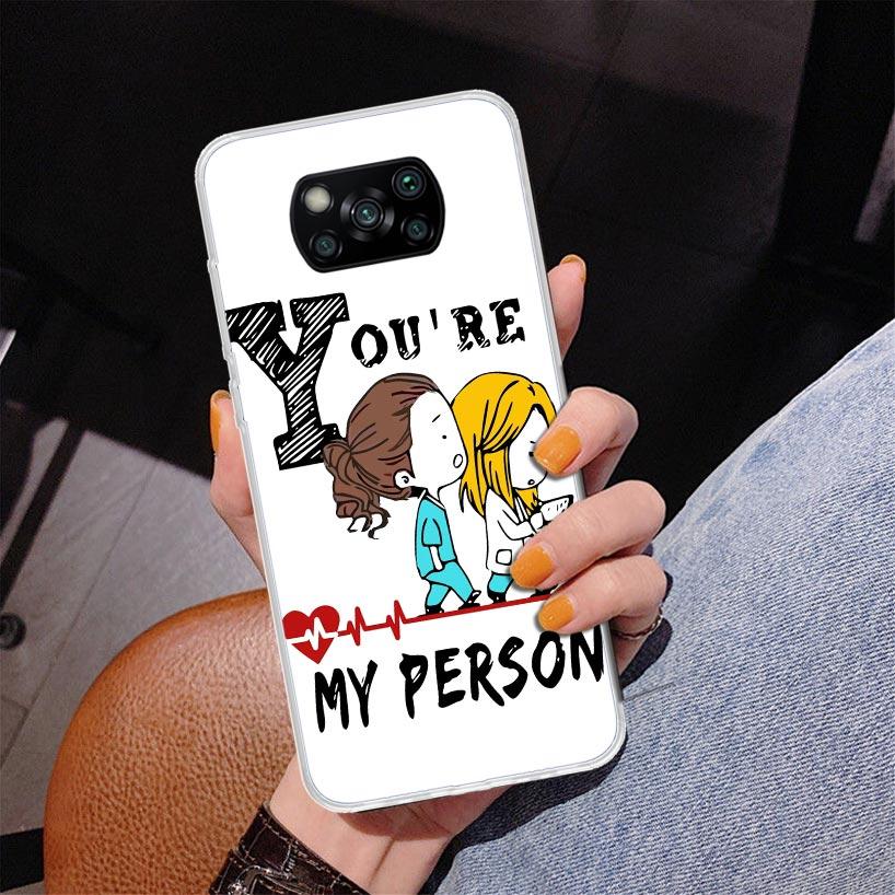 Greys Anatomy Person Phnoe Case for Xiaomi Poco X5 X6 X7 Pro X4 Gt F7 Ultra M8 M7 Redmi 15C 15 13C 13 12C 12 Unique Cover Coque