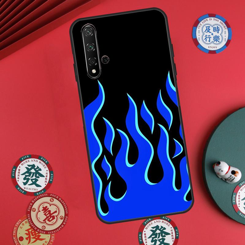Blue Red Flame Fire For Huawei Nova 12s 7i 8i 11i 12i Y73 Y70 Y90 Y60 Y72 Y61 Y91 9 10 SE P30 Pro P40 Lite Case