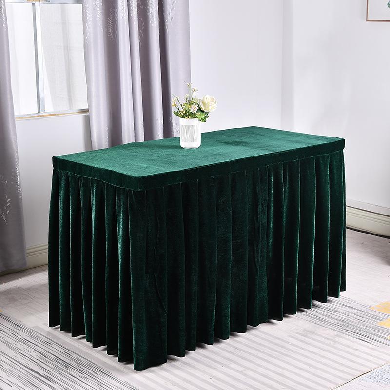 Konferenztischdecke für Hotels, rechteckige Tischdecke für Büros, Anmeldebereich, Flanelltischdecke, Tischüberzug, Tischrock