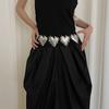 Gothic Waist Belt Stylish Seashell Heart Waist Chain Belt Elaborate Chain Belly Chain for Dress Cowboy Belt Waist Chain
