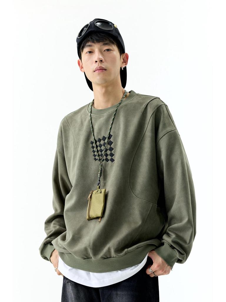 Unisex Retro Patchwork Air Layer Hoodie - Stylish & Trendy Design
