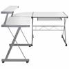 L shaped computer desk white 132 x 112 x 99 cm engineered wood