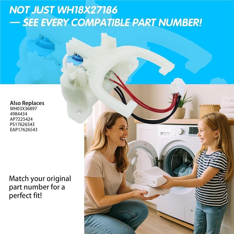 BAAM-WH18X27186 WH03X36897 Washer Mode Shifter Actuator Replacement For GE Top-Load& Unitized Laundry Center Models 4984434 AP72