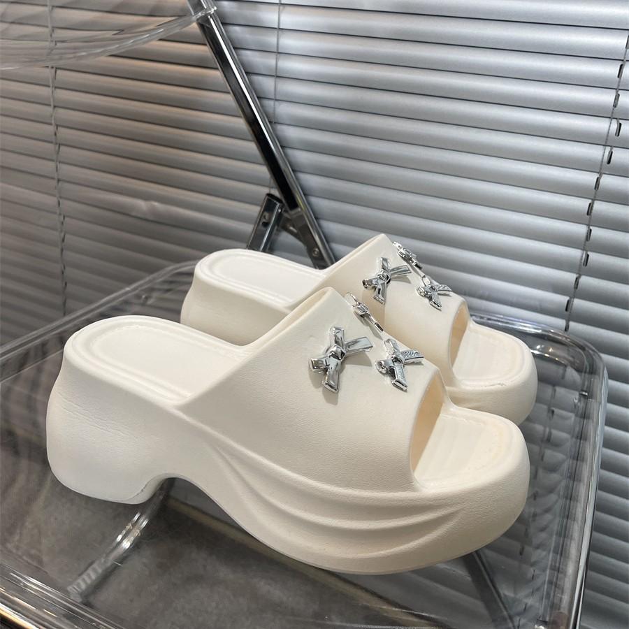 

Новая уличная летняя обувь, шлепанцы на толстой подошве, женские летние прохладные шлепанцы для выхода в свет, увеличивающие рост для студентов 40/41 Fits 39/40 Feet