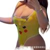 Sex underwear large size sexy fat two-dimensional animation cs one-piece swimsuit sexy free powder smiley face Pikachu