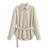 Women's Autumn/Winter 2024 Versatile Poplin Shirt - Three Colors, Long Sleeve