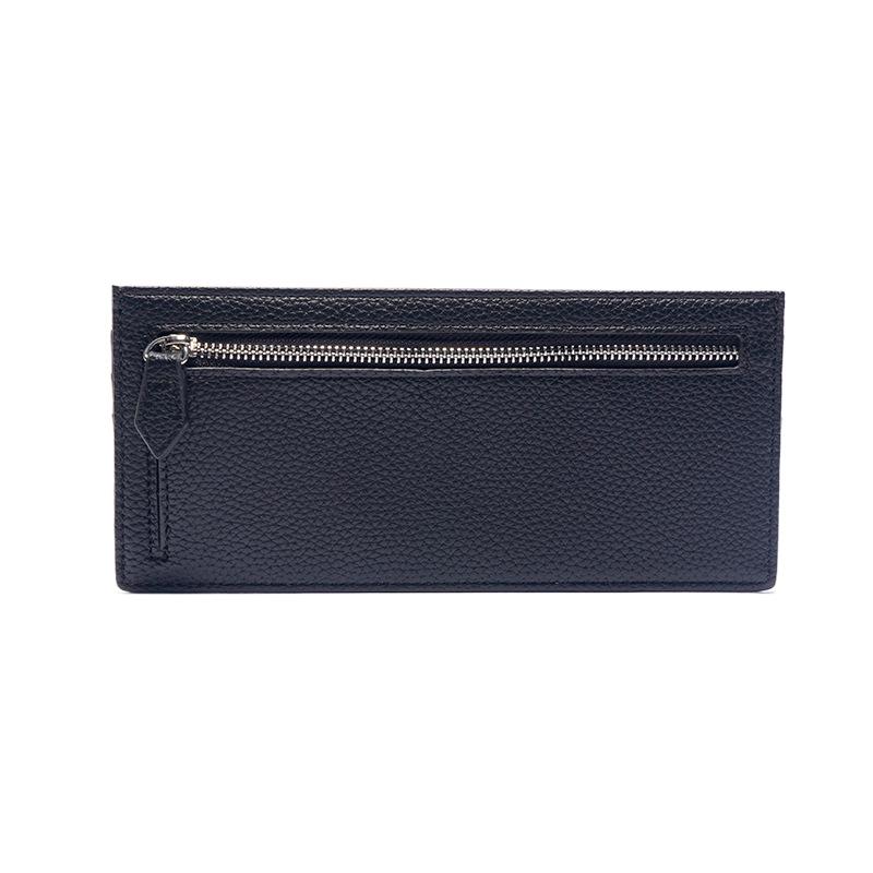 

Кошелек-картхолдер INS, интегрированный кошелек с кожаной текстурой, модный японский кошелек на молнии для мелочи с несколькими отделениями для карт чёрный