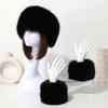 3Pcs/Set Elastic Wide Fur Cuffs Hat Soft Plush Headwraps Retro Warm Thick Hairband  Outdoor Sports