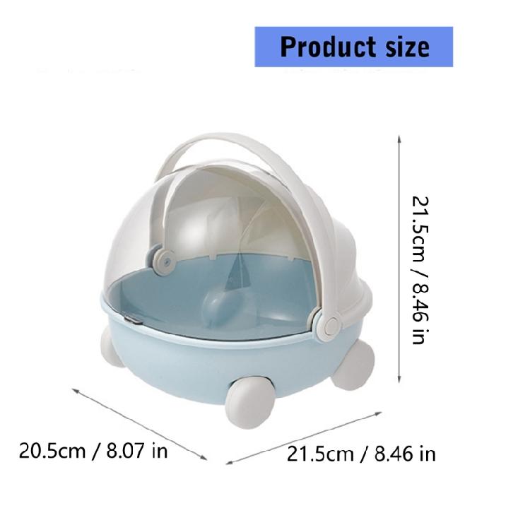 Durable Cradle Shape Box Featuring Flipping Cover for Organizing Toy Stationery and Trinkets on Desktop Front