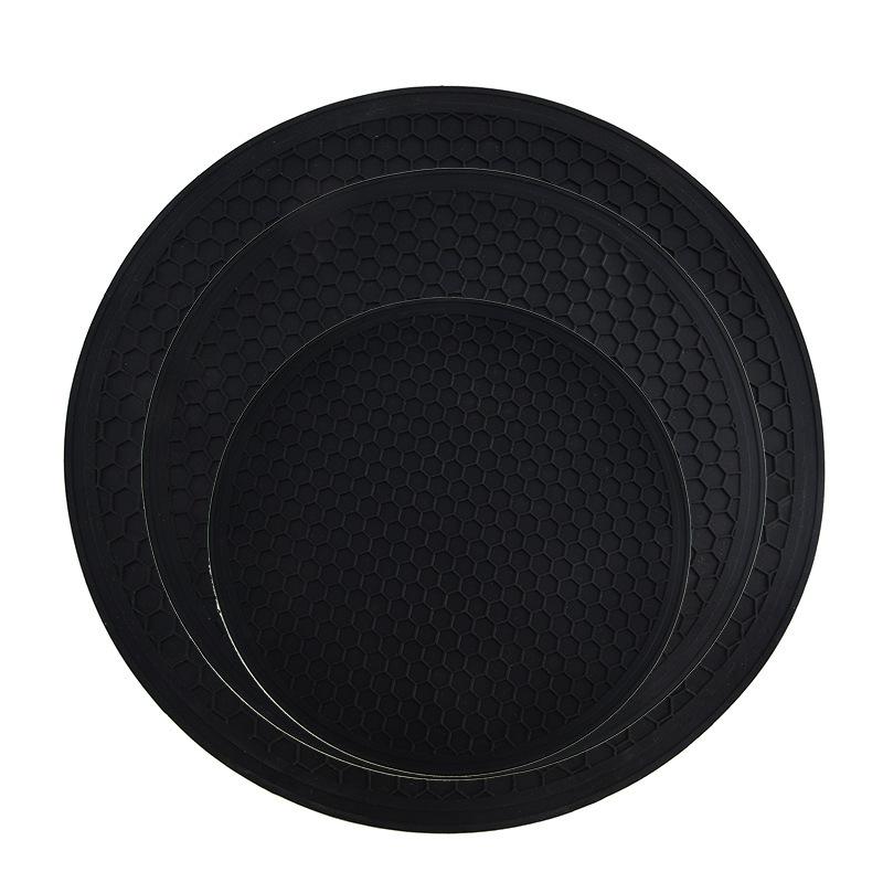 Tappetino da Tavola e Microonde in Silicone a Nido d'Ape - Rotondo, Multifunzionale, Isolante, Anti-scottatura, Ideale per Ciotole, Piatti e Casseruole.