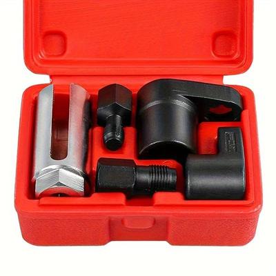 1Set O2 Oxygen Sensor Socket Wrench Set Metric Sockets In Durable Red Case Essential Tool Kit for Efficient O2 Sensor Removal