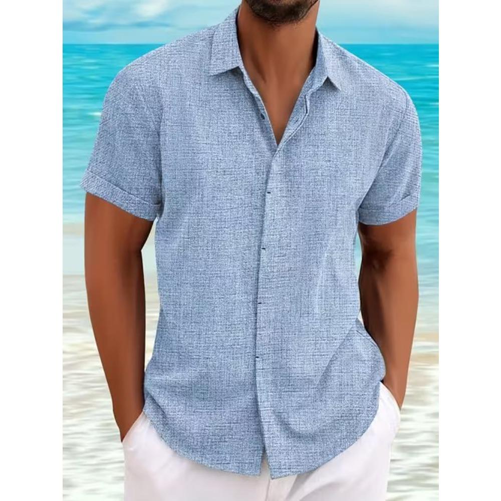 Men's Simple Pattern 3D Print Shirt Button Up Shirt Casual Shirt Summer Shirt Short Sleeve Daily Vacation Clothing