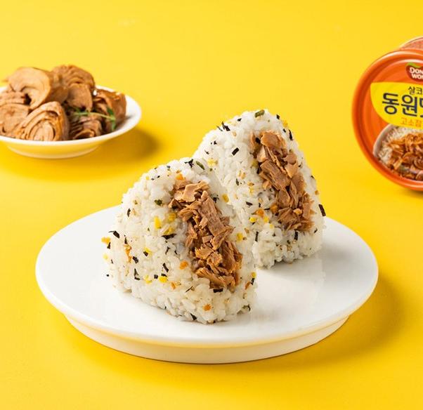 DONGWON Korean Light Tuna with Sesame Oil – 90g x 4 Cans | Nutty & Savory | Ready-to-Eat