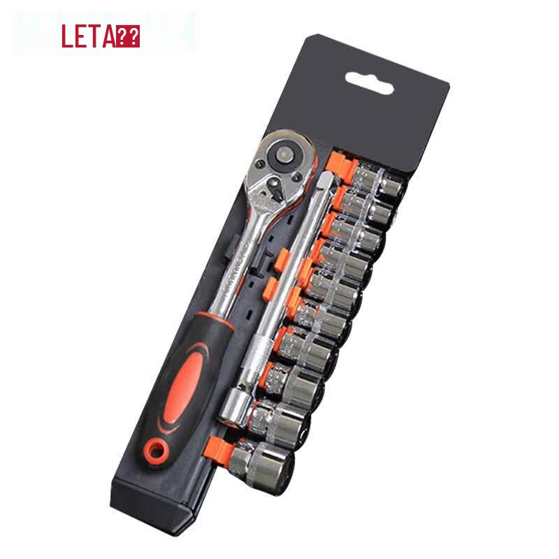 LETA 12-Piece Car Repair Socket and Ratchet Wrench Set